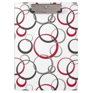 Grey Red Circles white Clipboard