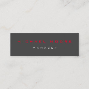 Grey red extraordinary stunning spectacular mini business card