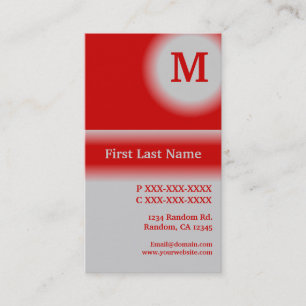 Grey red fade vertical business cards