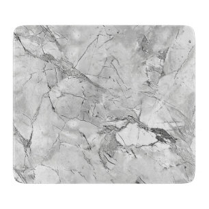 Grey Regal Stone Vein Marble Texture Decorative Gl Cutting Board