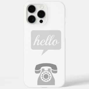 Grey Retro Telephone Hello iPhone 16 Pro Max Case