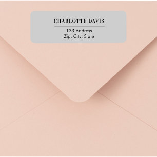 Grey return address  label