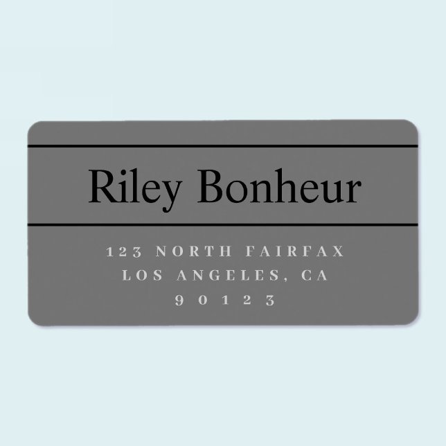 Grey Return Address Labels (Creator Uploaded)