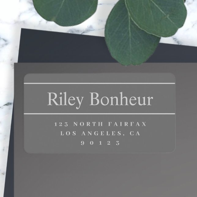 Grey Return Address Labels (Creator Uploaded)