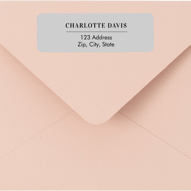 Grey return address  return address label (Creator Uploaded)