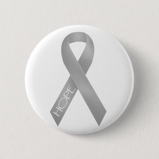 Grey Ribbon 6 Cm Round Badge