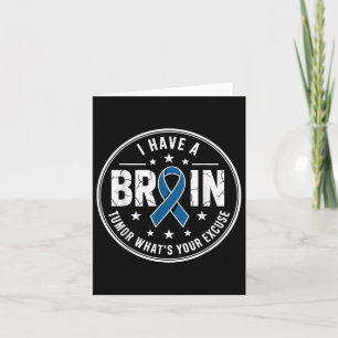 Grey Ribbon Brain Tumour Awareness Apparel For Men Card