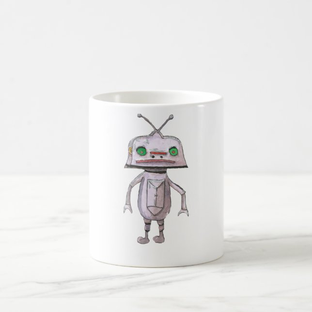 Grey Robot 11 oz Classic White Mug (Center)