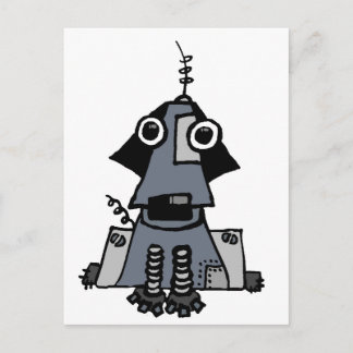 Grey Robot Dog Postcard