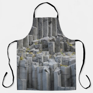 Grey rock formation apron