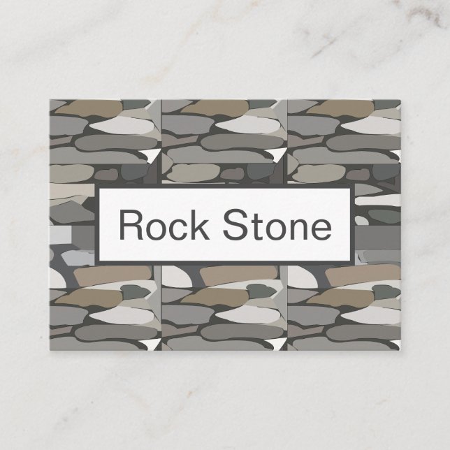 Grey Rock Stone Pattern Business Card (Front)