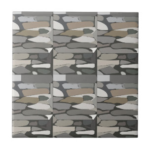 Grey Rock Stone Pattern Ceramic Tile