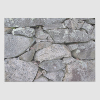 Grey Rocks Old Stone Wall Tissue Paper
