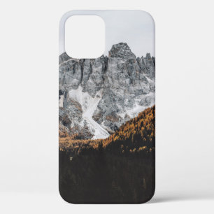 GREY ROCKY MOUNTAIN WITH TREES BELOW DAYTIME iPhone 12 CASE