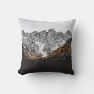 GREY ROCKY MOUNTAIN WITH TREES BELOW DAYTIME CUSHION