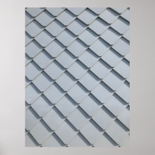 Grey roof shingles poster