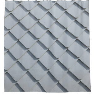 Grey roof shingles shower curtain