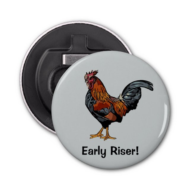 Grey Rooster Bottle Opener (Front)