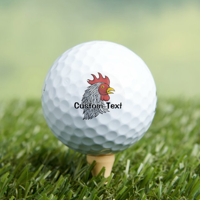 Grey Rooster's Head Golf Balls (Insitu Tee)