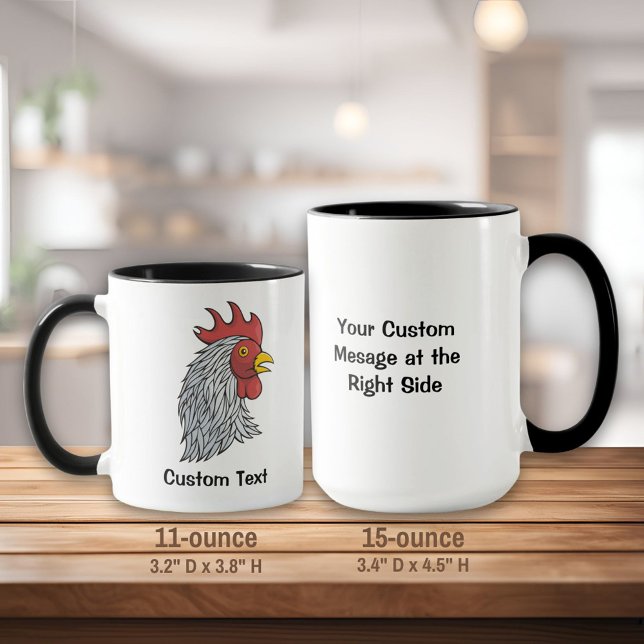 Grey Rooster's Head Mug (Creator Uploaded)
