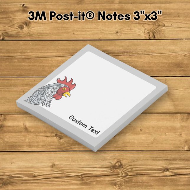 Grey Rooster's Head Post-it Notes (Creator Uploaded)