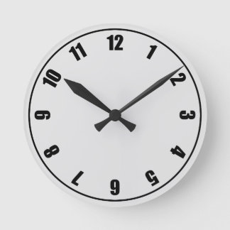 Grey Round Clock