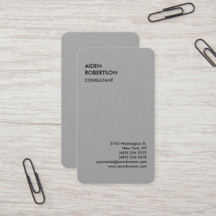 Grey Rounded Exclusive Special Modern Unique Business Card
