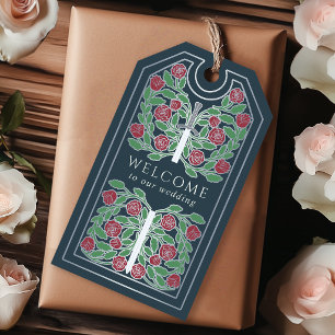 Grey Royal Mediaeval Silver Sword Wedding Welcome Gift Tags
