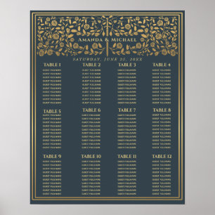Grey Royal Mediaeval Sword Wedding Seating Chart