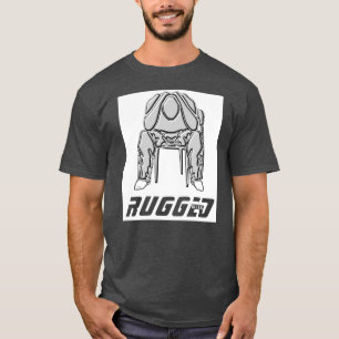 grey Rugged Geek Man Holding Head Thinking Man T-Shirt