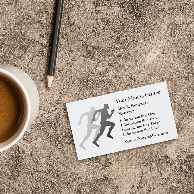 Grey Runner Fitness Business Template Card (Creator Uploaded)