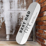 Grey Rustic Best Dad Ever Typography Father`s Day Skateboard<br><div class="desc">Grey Rustic Best Dad Ever Typography Father`s Day skateboard. Trendy typography on a grey rustic background. Add your names. This modern custom skateboard is a perfect gift for a dad on Father`s Day,  birthday or Christmas and a sweet keepsake.</div>