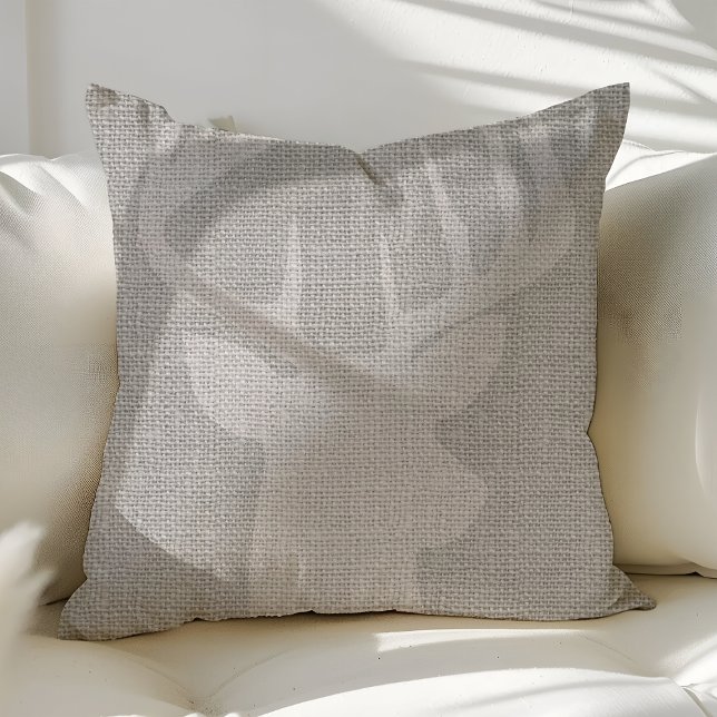 Grey Rustic Deer Buck Burlap Throw Pillows (Creator Uploaded)