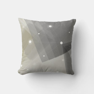 Grey & Sage Green Geometric Pattern Throw Pillow