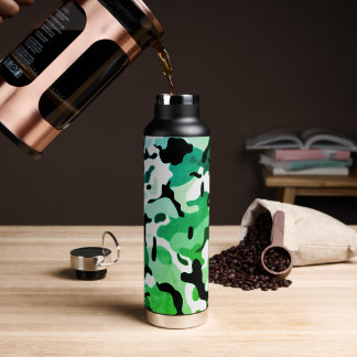Grey Sand Greenleaf Camo Thor Copper Infused   Water Bottle