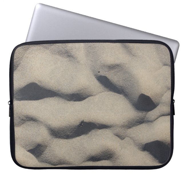 Grey sand laptop sleeve (Front)