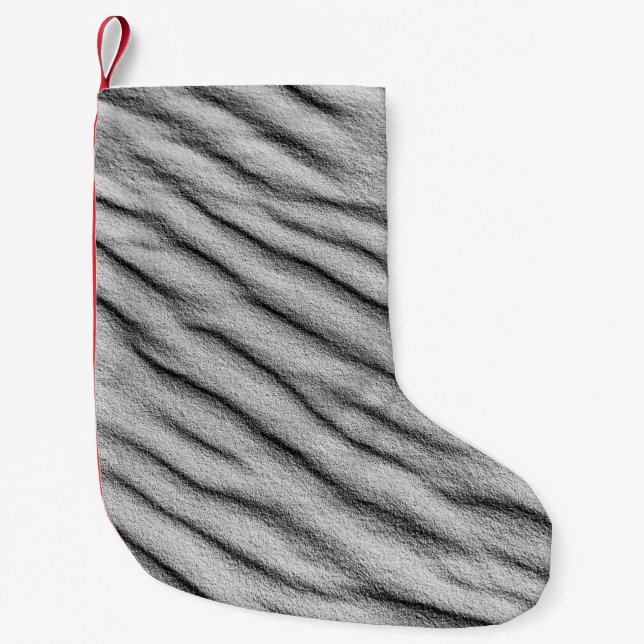 Grey sand small christmas stocking (Front)