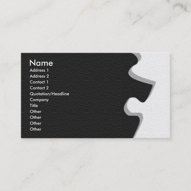 Grey Sandstone Puzzle Profile Card (Front)
