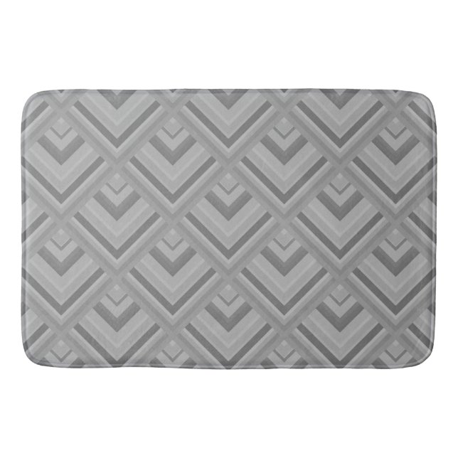 Grey scale pattern bath mat (Front)