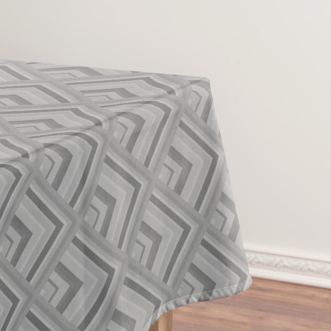 Grey scale pattern tablecloth (In Situ)
