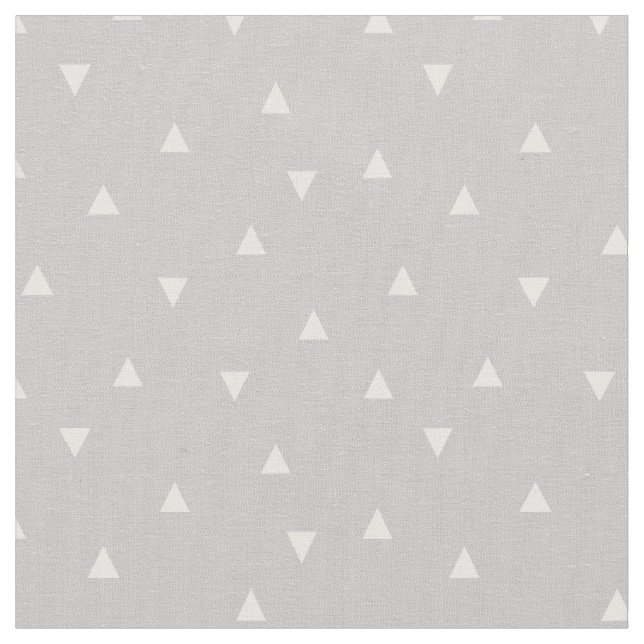 Grey Scattered Triangles Fabric (Close Up)