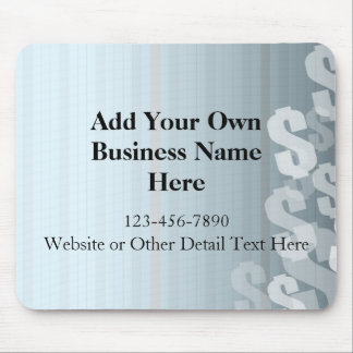 Grey Shades Dollar Signs Financial Design Mouse Pad