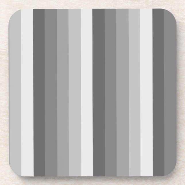 Grey shadow stripes coaster (Front)
