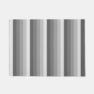 Grey shadow stripes doormat