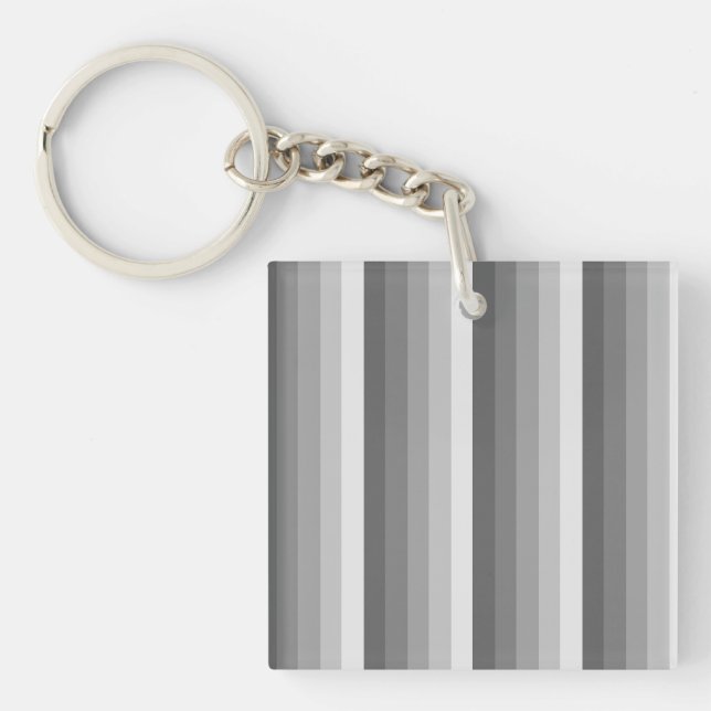 Grey shadow stripes key ring (Front)