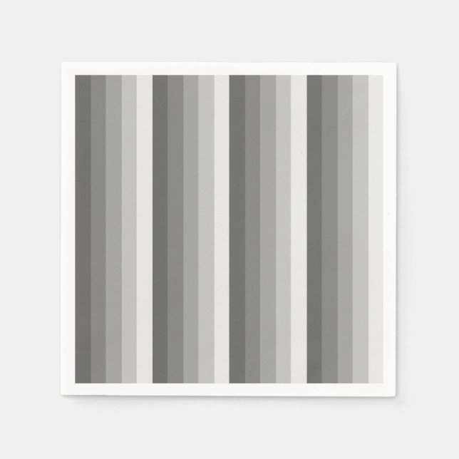 Grey shadow stripes napkin (Front)