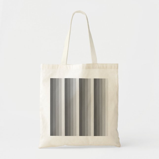 Grey shadow stripes tote bag (Front)