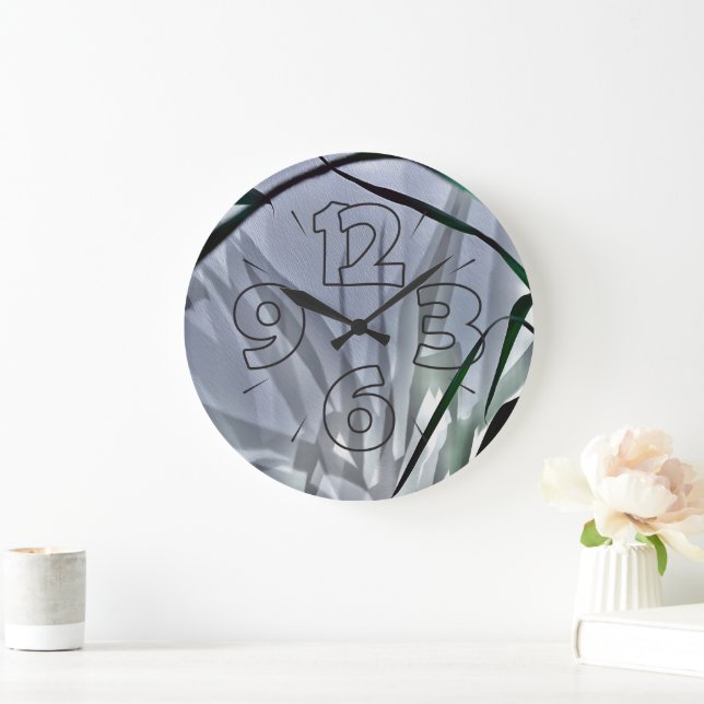 Grey shadows large clock (Home)