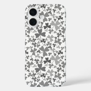 Grey Shamrocks iPhone 16 Case