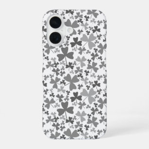 Grey Shamrocks iPhone 16 Case